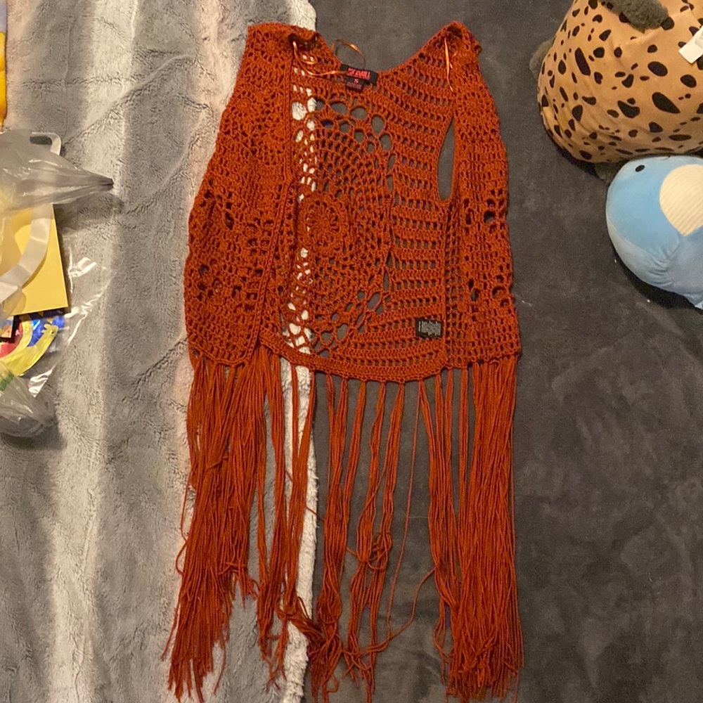 western crochet vest